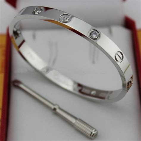 cartier love bracelet white gold replica|cartier love bracelet inside engraving.